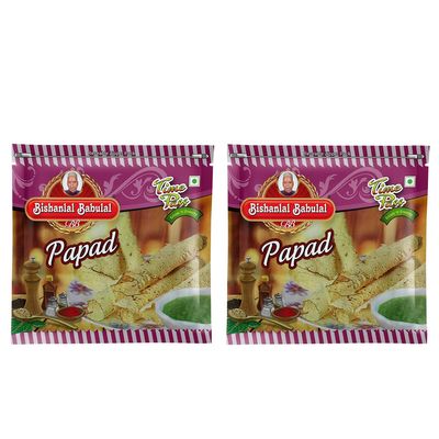 Bishanlal Babulal | Spicy Tikdi Papad | 800Gm(Pack of 2, 400Gm x 2) | Tasty | Bikaneri Tikdi Papad | Spicy |No Preservatives (Tikdi Papad 800Gm(400Gm x 2))