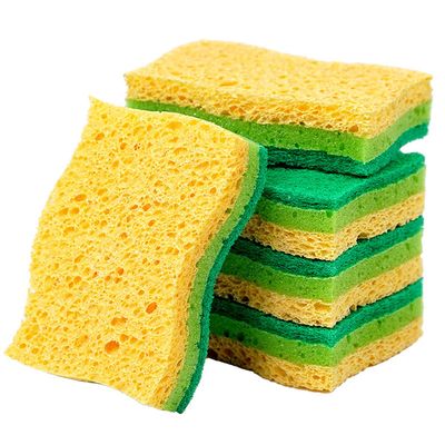 Dish Cleaning Sponge Non-Scratch Cellulose Household Kitchen Sponges, Dishes Sponge 4 Packages,Multi-Use Dish Scrubber Sponge For Household