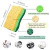 Dish Cleaning Sponge Non-Scratch Cellulose Household Kitchen Sponges, Dishes Sponge 4 Packages,Multi-Use Dish Scrubber Sponge For Household view 4