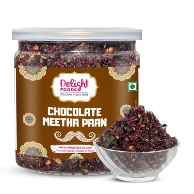 Delight Foods Choco Meetha Paan Mukhwas Mouth Freshener, 300grams | Without Supari |Sweet Paan Hygienically Packed Jar | Traditional Mukhwas
