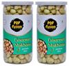 Popfusion Gourmet Roasted & Flavoured Makhana- Indi Pudina, Gluten free and Low Fat Snacks with Airtight Glass Jar (70 g Each) (Pack of 2) view 1
