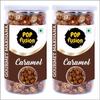 Popcorn Fusion Roasted & Flavoured Makhana- Classic Salted Caramel Makhana, Low Fat Snacks With Airtight Glass Jar- (Pack Of 2, 140 G Each) view 1