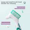 Octuitey Denture Brush Denture Toothbrushes 4PCSDenture Cleaning Care Cleaning Brush Double Sided ToothbrushMulti-Layered Bristles and Rubber Anti-Slip Handle (Purple, Green, Blue, Orange) view 2