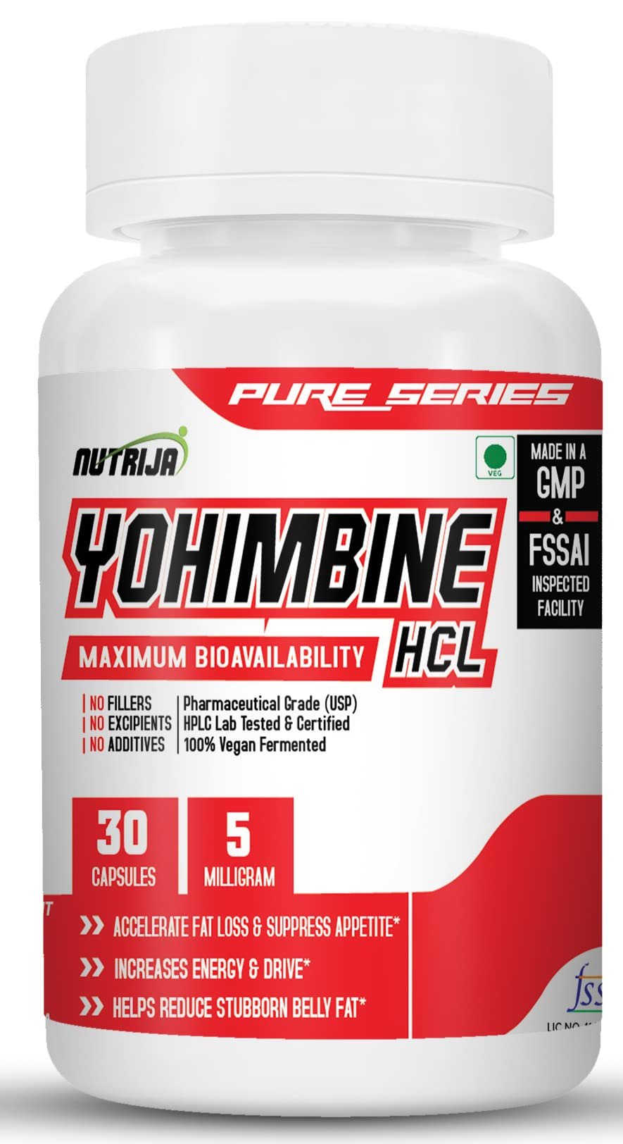 NutriJa Yohimbine 5 MG - 30 Capsules
