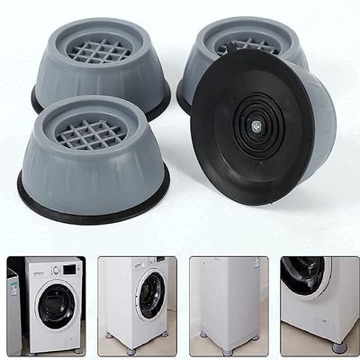 DEE SONS Washer Dryer Anti Vibration Pad with Suction Cup Feet, Fridge Washing Machine Feet Pads Leveling Feet Anti Walk Pads Shock Absorber Furniture Lifting Base(4 Piece)