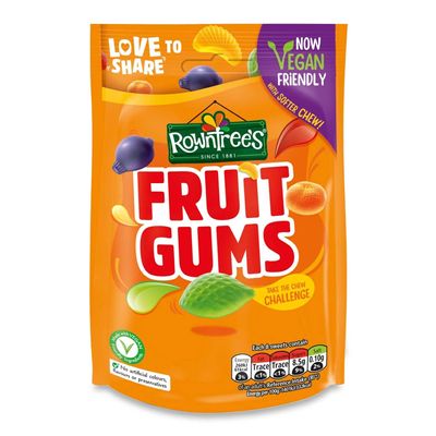 Rowntree's Fruit Gums Vegan Friendly, 4.23 oz / 120 g