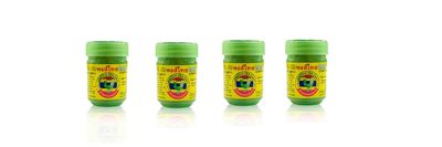 Hani Po Hong Herbal thai traditional bottles pack of 4 - Thailand ProductPain relief balm | Oil for elder women | Men Pain relief balm for adult | Pain relief oil for women | Mens | Pain relief balm for girls | boys - Imported Products