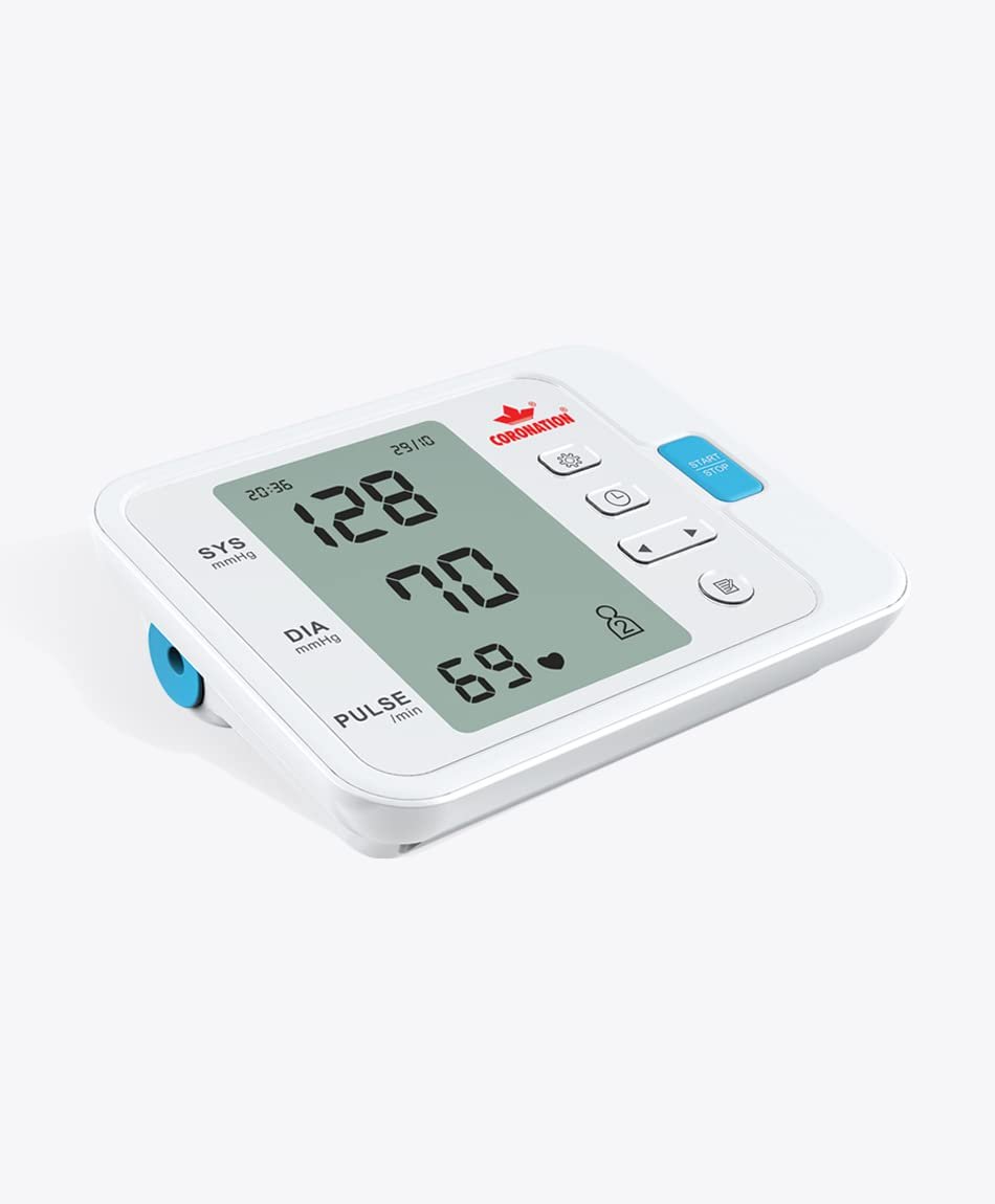 Coronation Fully Automatic Digital Blood Pressure Monitor (BP-1014)|Extra Large Display| Accurate Measurement| Memory Storage|Arm Sleeve compatible for 22 cm - 36 cm (8.2 inch - 14.2 inch)