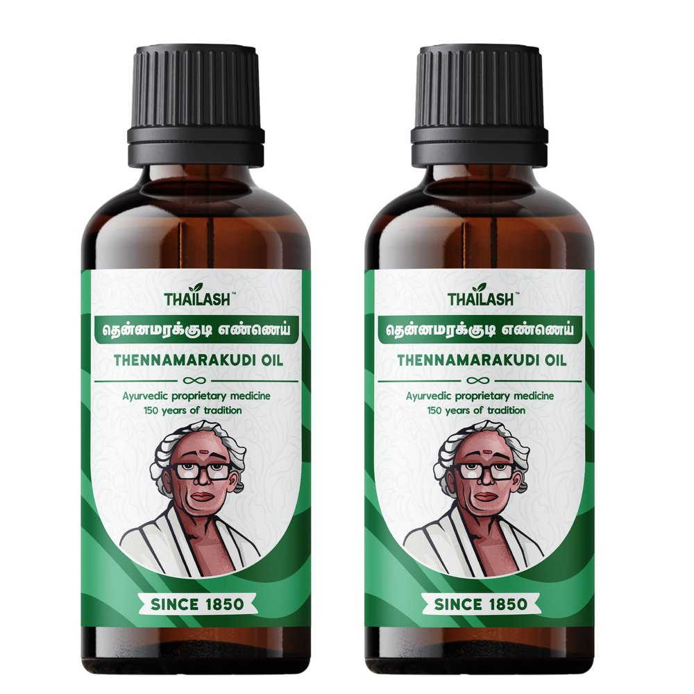 Thailash Thennamarakudi Oil From Original Thennamarakudi Origin Ayurvedic Pain Relief Oil for Joint, Muscular Pain 2 Count Of 200ML Pack.
