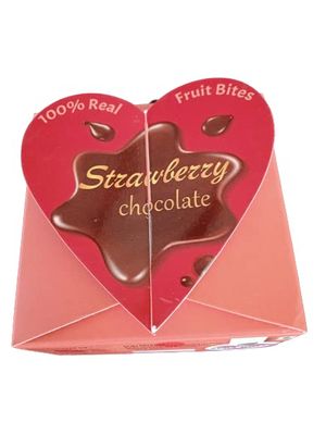 Aura Green Strawberry Chocolate 100% All Natural Vegan Gluten Free No Artificial Preservatives Trans Fat Free Low Calories Strawberry Flavour, 40 grm each (Pack of 1)