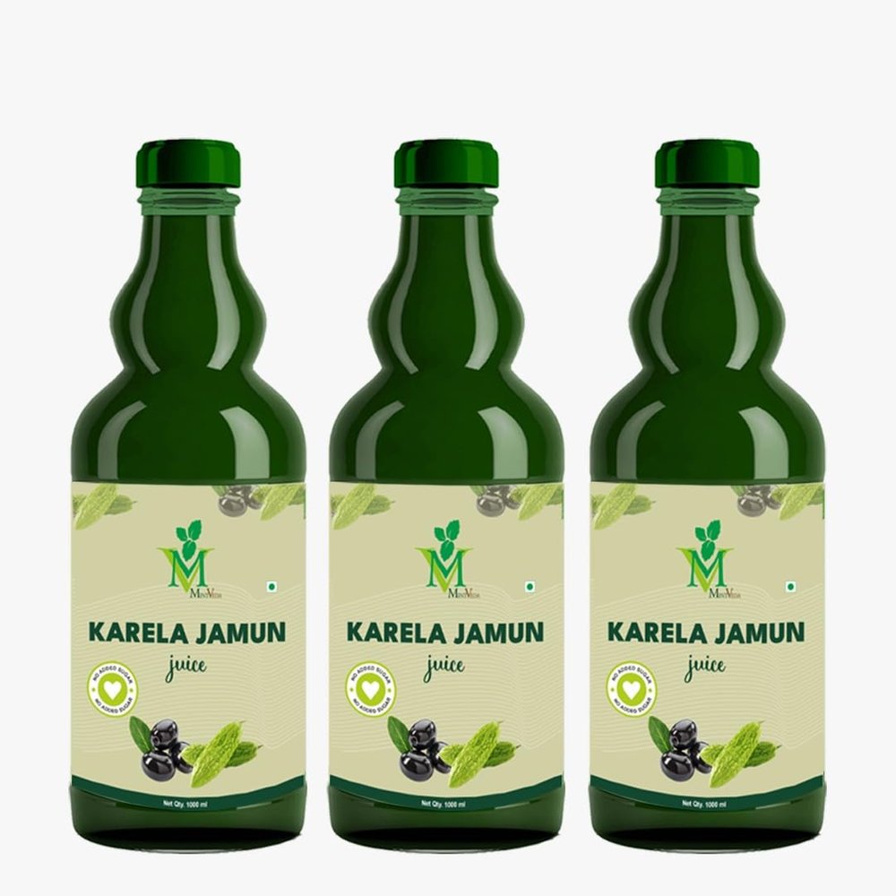 Mint Veda Karela Jamun Juice | 100% Pure Herbal Juice Controls Blood Sugar, Lower Bad Cholesterol Naturally | Sugar Free | 3 litre | Pack of 3
