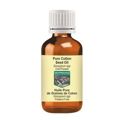 Devprayag Pure Cotton Seed Oil (Gossypium spp) | Cold Pressed | Natural | Undiluted | For Diluting Essential Oils | For Skin & Massage | Men & Women | 30ml