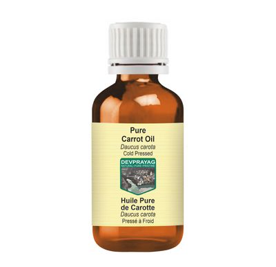 Devprayag Pure Carrot Oil (Daucus carota) | Cold Pressed | Natural | Undiluted | For Diluting Essential Oils | For Skin & Massage | Men & Women | 100ml