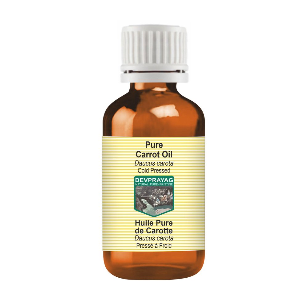 Devprayag Pure Carrot Oil (Daucus carota) | Cold Pressed | Natural | Undiluted | For Diluting Essential Oils | For Skin & Massage | Men & Women | 100ml