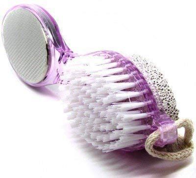 ROITIX 4 In 1 Foot File With Pedicure And Manicure Brush Multi Use Pedicure Paddle Brush (Cleanse, Scrub, File And Buff) Pedicure Tool Pedicure Brush For Feet Foot Scrubber (PEDICURE BRUSH)