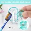 Eaezerav 4 Pack Toothbrush Covers Caps, Tooth Brush Protector Toothbrush Coverings Clips Portable Plastic Tooth Brush Head Case for Travel, Business, Camping, School, Home view 3