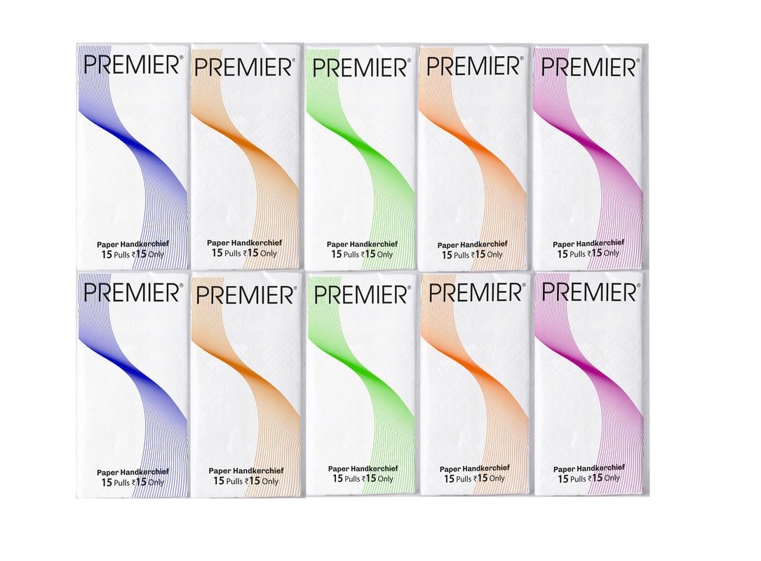 Premier 2-Ply Facial Pocket Tissue Paper - Pack of 20 (15 Pulls Each, 300 Pulls Total) - Soft, Travel-Friendly, Handy Tissue for Face and Hands