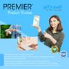 Premier 2-Ply Facial Pocket Tissue Paper - Pack of 20 (15 Pulls Each, 300 Pulls Total) - Soft, Travel-Friendly, Handy Tissue for Face and Hands view 3