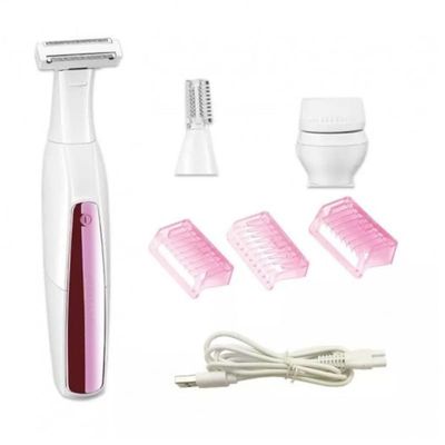 Exxelo 3 IN 1 Women Electric Eyebrow Trimmer Face Shaver Painless Hair Remover Epilator Portable Female Body Blade
