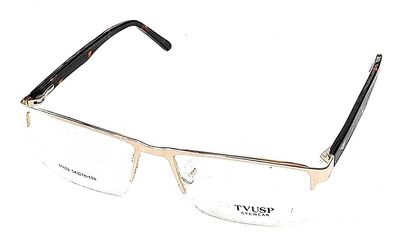 Eye 2 Eye Blue Cut Progressive Reading Glasses Progressive Blue Cut Glasses For Men Distance 0 +1.00 +1.25 +1.50 +1.75 +2.00 +2.50 +2.75 +3.00 Golden Half Rim (Distance 0 / Reading +1.75)