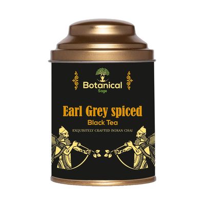 Botanical Sage- Earl Grey Spiced Black Tea 100g | Darjeeling Black Tea With Bergamot Extract & Spices | Selelcted | Luxury Tea