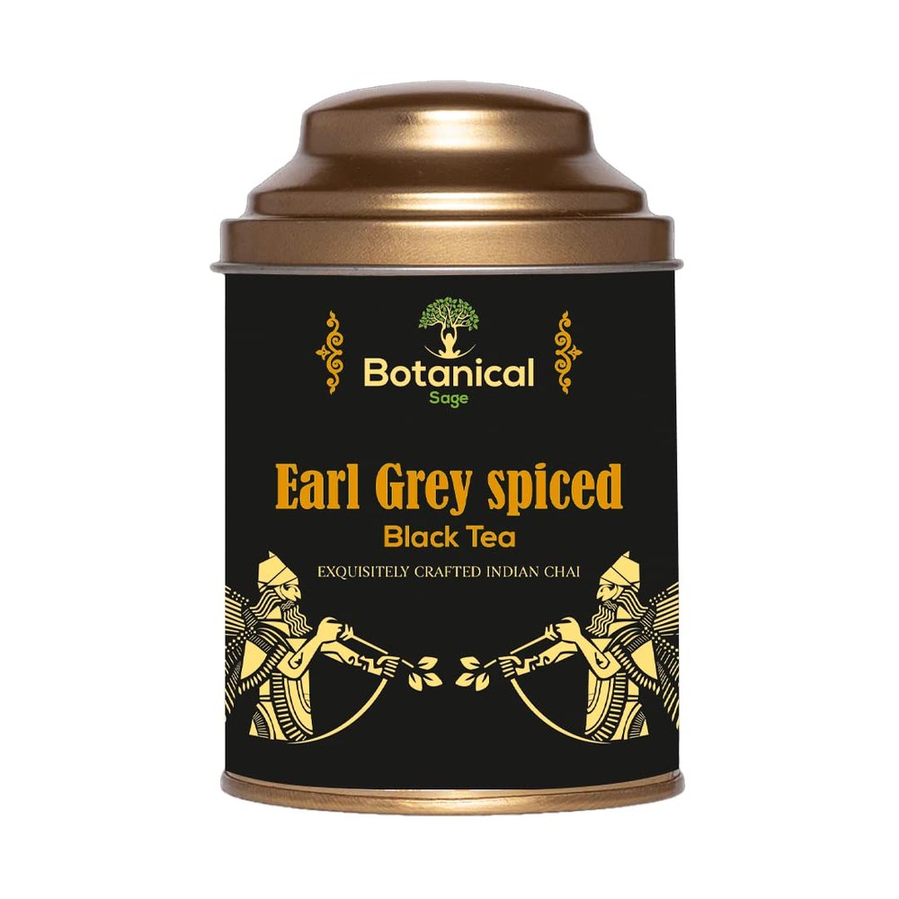 Botanical Sage- Earl Grey Spiced Black Tea 100g | Darjeeling Black Tea With Bergamot Extract & Spices | Selelcted | Luxury Tea