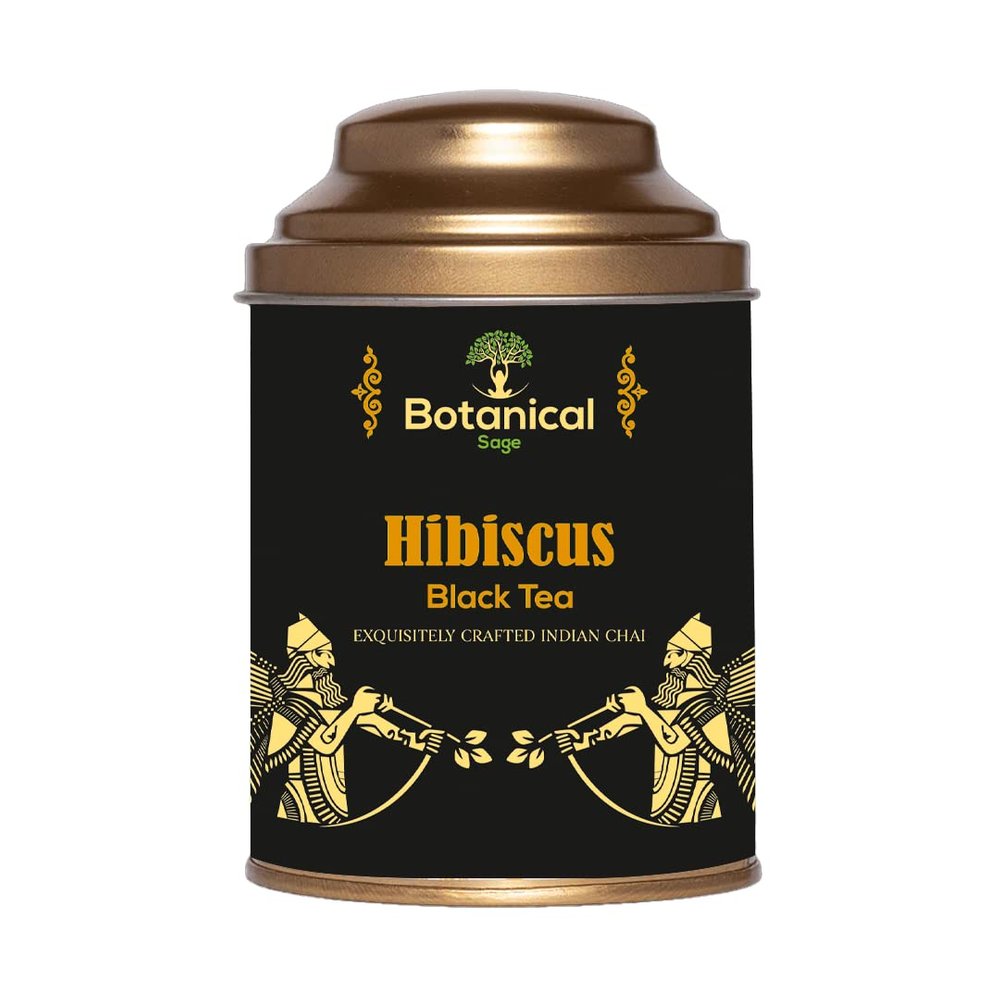 Botanical Sage- Hibiscus Black tea 100g | Darjeeling Black Tea With Hibiscus | Selelcted | Luxury Tea