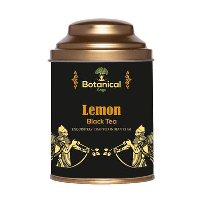 Botanical Sage- Lemon Black Tea 100g With Free Tea Infuser | Darjeeling Black Tea With Orange & Lemon Peel | Selelcted | Luxury Tea