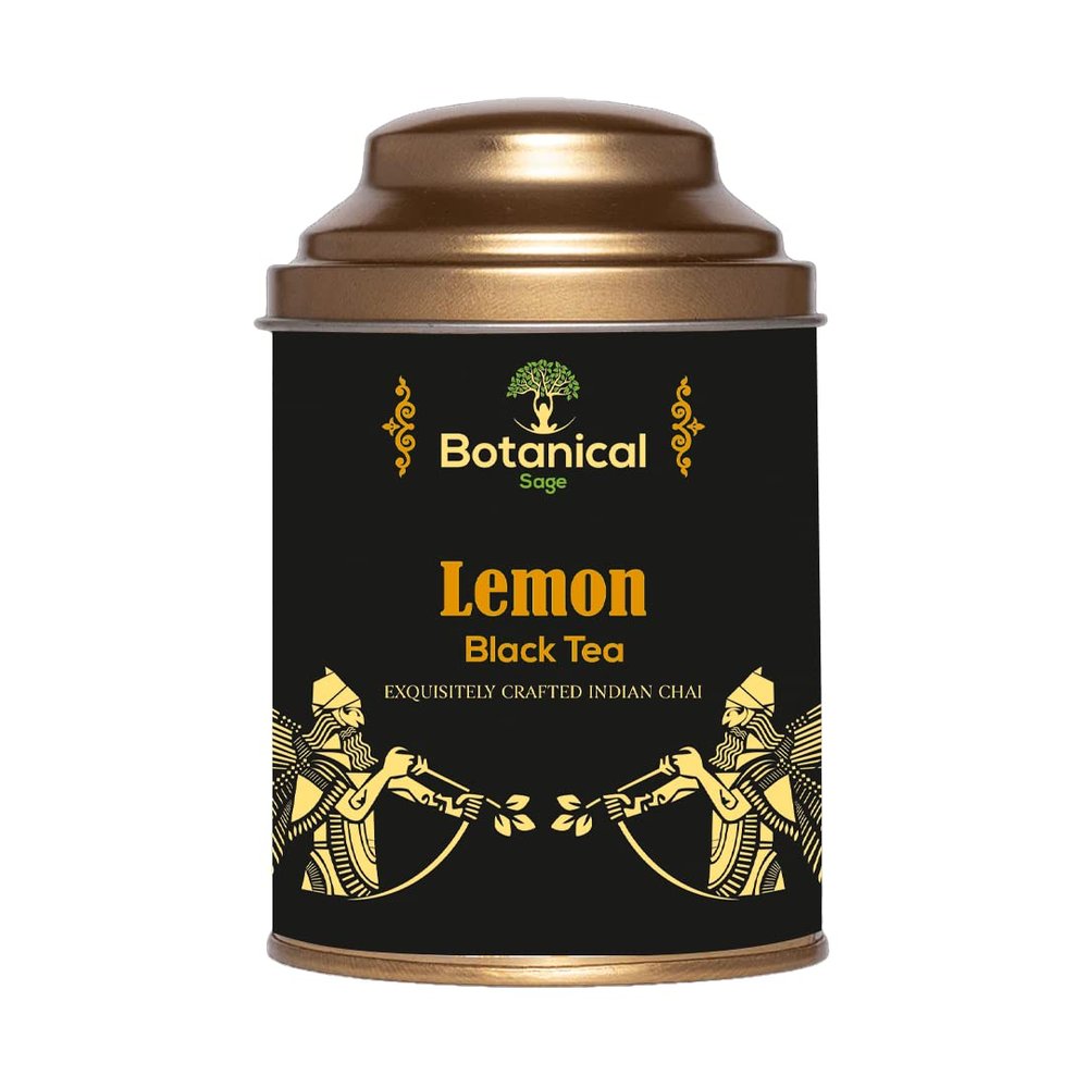 Botanical Sage- Lemon Black Tea 100g With Free Tea Infuser | Darjeeling Black Tea With Orange & Lemon Peel | Selelcted | Luxury Tea