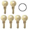 KeyPower Dispenser Keys (5) for Bobrick 33043 CAT74 Commercial Roll Towel, C-fold/Multifold, Hand Towel, Toilet Tissue, Public Seat Cover, Sanitary Napkin, Paper Cup and Liquid Soap view 1