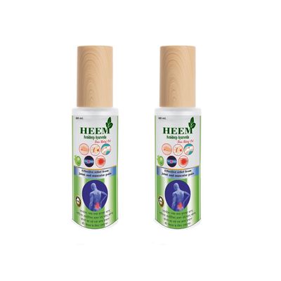 AVNIDEEP AYURVEDA Heem Ayurvedic Pain Relief Oil Joint and Muscular Pain Relief 60 ml (Pack of 2)