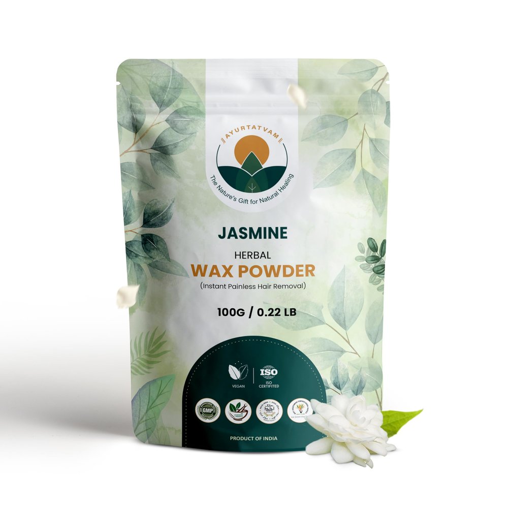 Ayurtatvam Herbal Wax Powder for Women & Men | Painless Hair Removal Powder | For Body, Facial, Underarms, Bikini Waxing 100gm