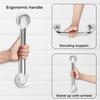FAPBADRI Stainless Steel Heavy Duty Grab Bar for Bathroom handrailing and Safety Handle for Elderly, Screws & Wallplugs Included - Glossy Finish - 30 inches, Pack of 1 view 3