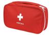 ARANKA Travel Medicine Pouch Emergency First Aid Kit Box Organizer with Medicine-Pocket Empty Bag for Travelling Car, Home, Office - Storage Bag (Red, Polyester) view 1