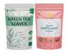A D Food & Herbs Combo of Green Tea Leaves & Safflower Dried Flowers - All Natural Flavour, Zero Calories (500 Gms x pack of 2) view 1