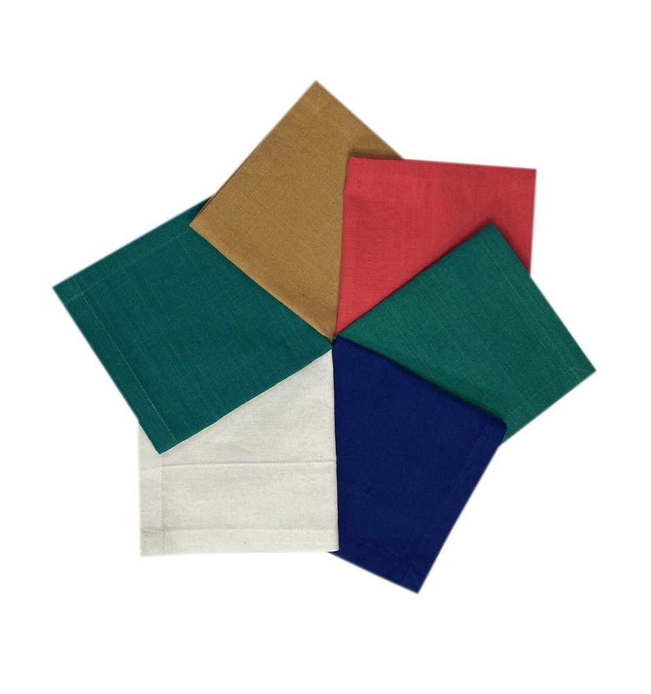 Glus Set of 6 Cotton Hygiene Tiffin Npakin,Roti Chapati Cover Roti Rumaal Roti Napkin for School Tiffins Office Lunch Box (35 X 35 Cms, Multicolour)
