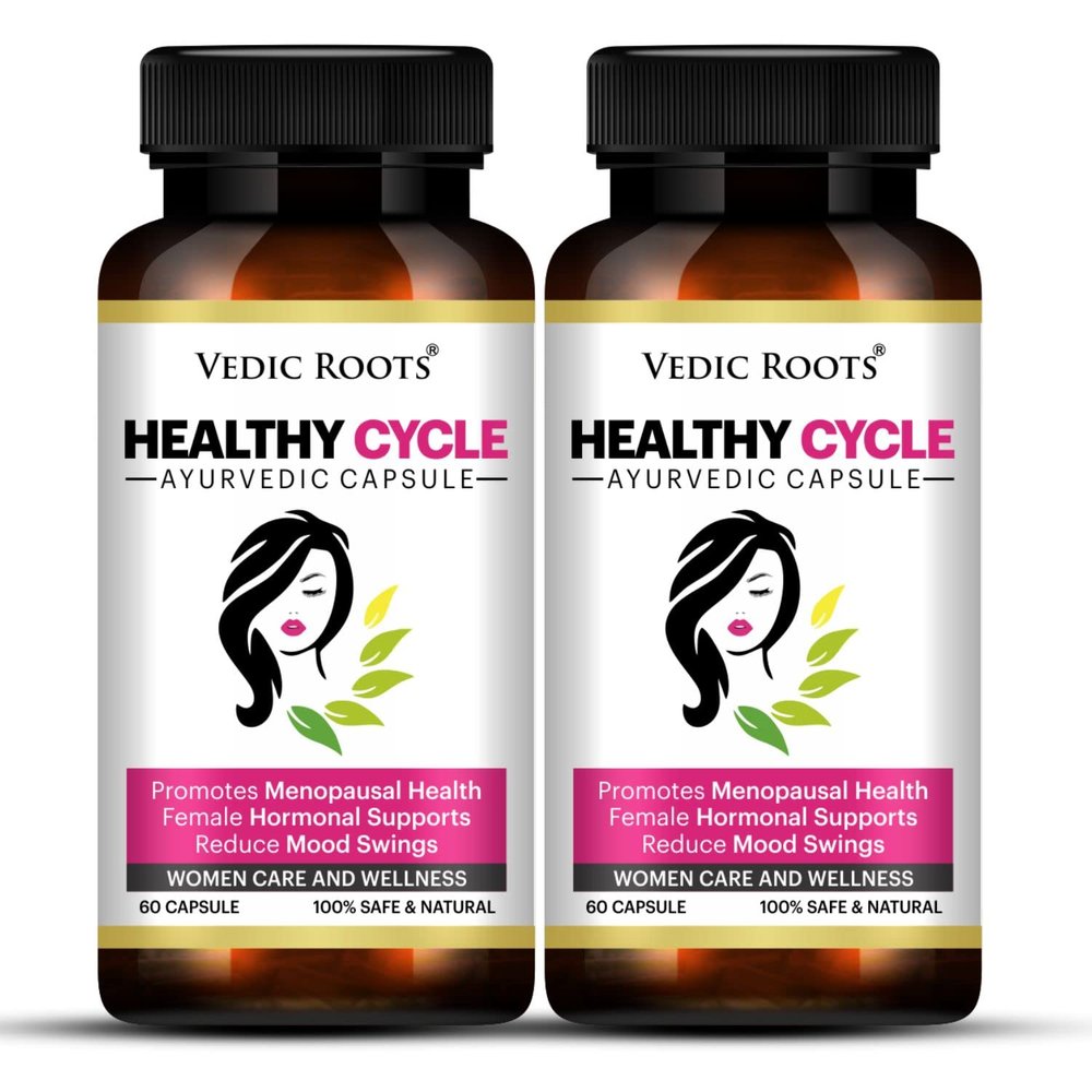 VEDIC ROOTS Ayurvedic Women Health & PCOS PCOD Care Capsule - 120,Irregular Periods Balance & Immunity Booster Supplement|Leucorrhoea,White Discharge,Periods Pain & Body Ache Relief Medicine