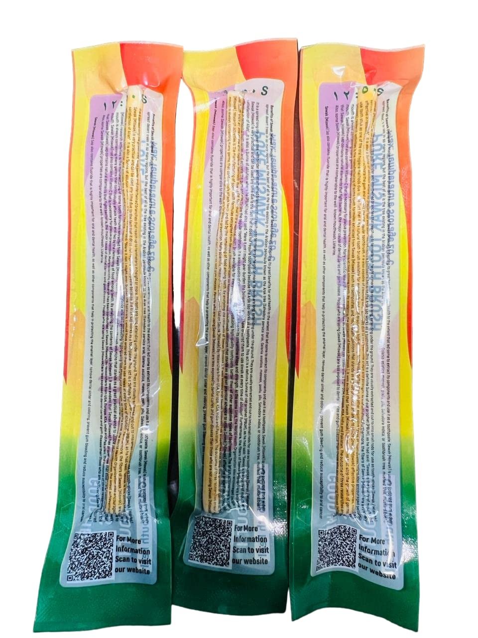 AB WORLD CLASS Herbal Miswak Sticks Natural Tooth Brush stick Natural Miswak 100% Toothbrush for adults | Eco Friendly Chewing Stick | A Healthy Manual Toothbrush-pack of 5pcs