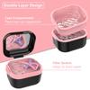 BVN Clean Teeth Appliance Holder: Denture Cleaning Holder, Denture Bath Case for Dental Appliance, Dental Bite Holder, Teeth Device Box, Orthodontic Case, Mouth Guard Holder view 3
