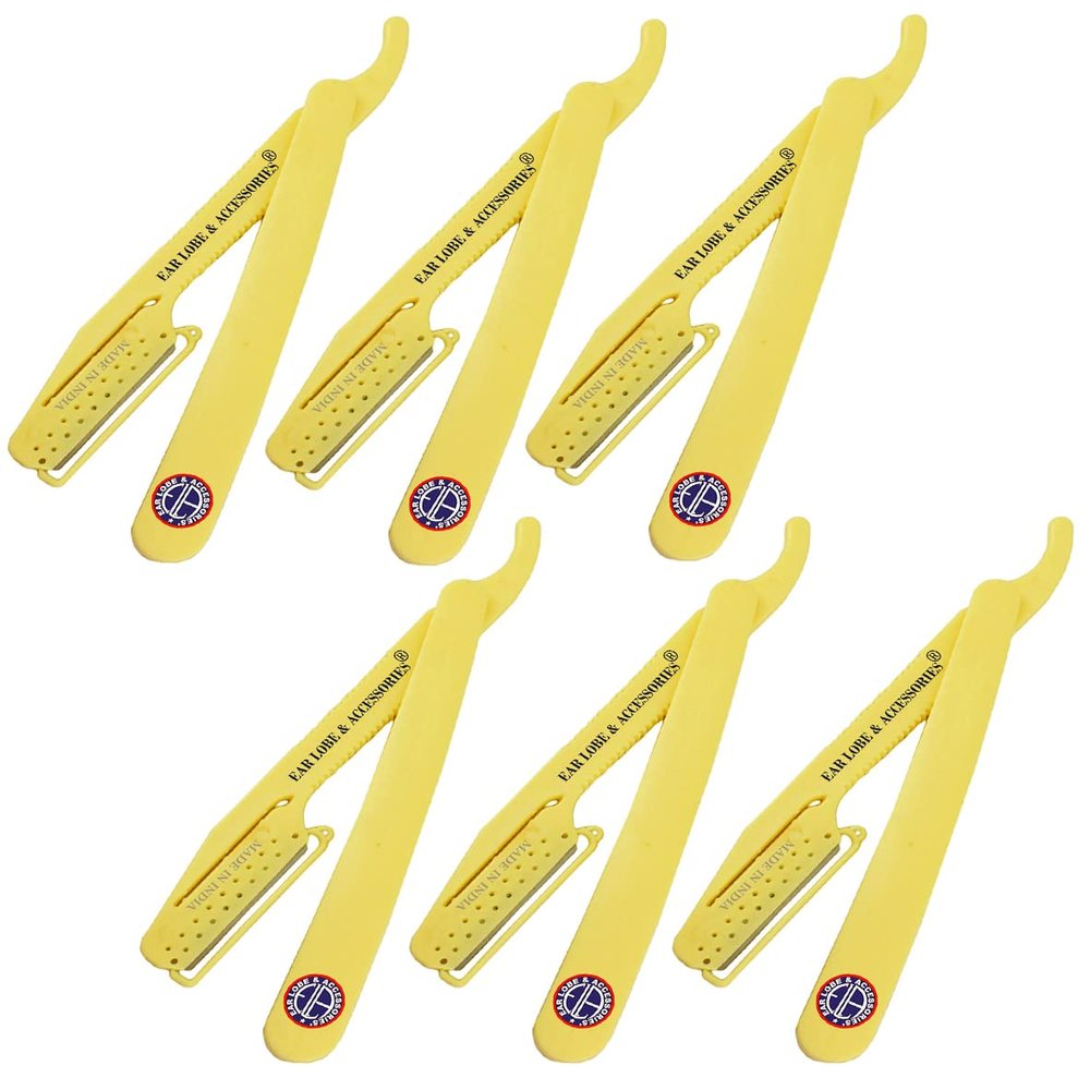 [Ear Lobe & Accessories] D Shaving Razor (6pcs) | the hygienic razor | For smooth & luxurious shave