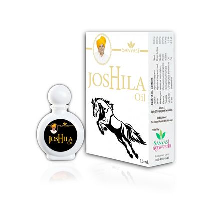 Sanyasi Joshila Ayurvedic Oil - Mens Wellness Herbal Formula 15ml I 100% Natural I No Side Effects (Pack of 2)