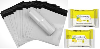 Female Hygiene Disposal Bags, 100 Pieces, Self-Sealing, Privacy Protection, Tampon Disposal, Women's Sanitary Disposal Bags With 50 Piece of Wet Wipes For Cleaning Purpouse.