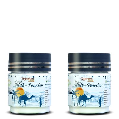 Rajasthani Swaad Fresh Camel Milk Powder | Fresh And Natural Freeze Dried Camel Milk Powder | Nothing Added Nothing Removed | 2 Jars Of 150 Grams Each