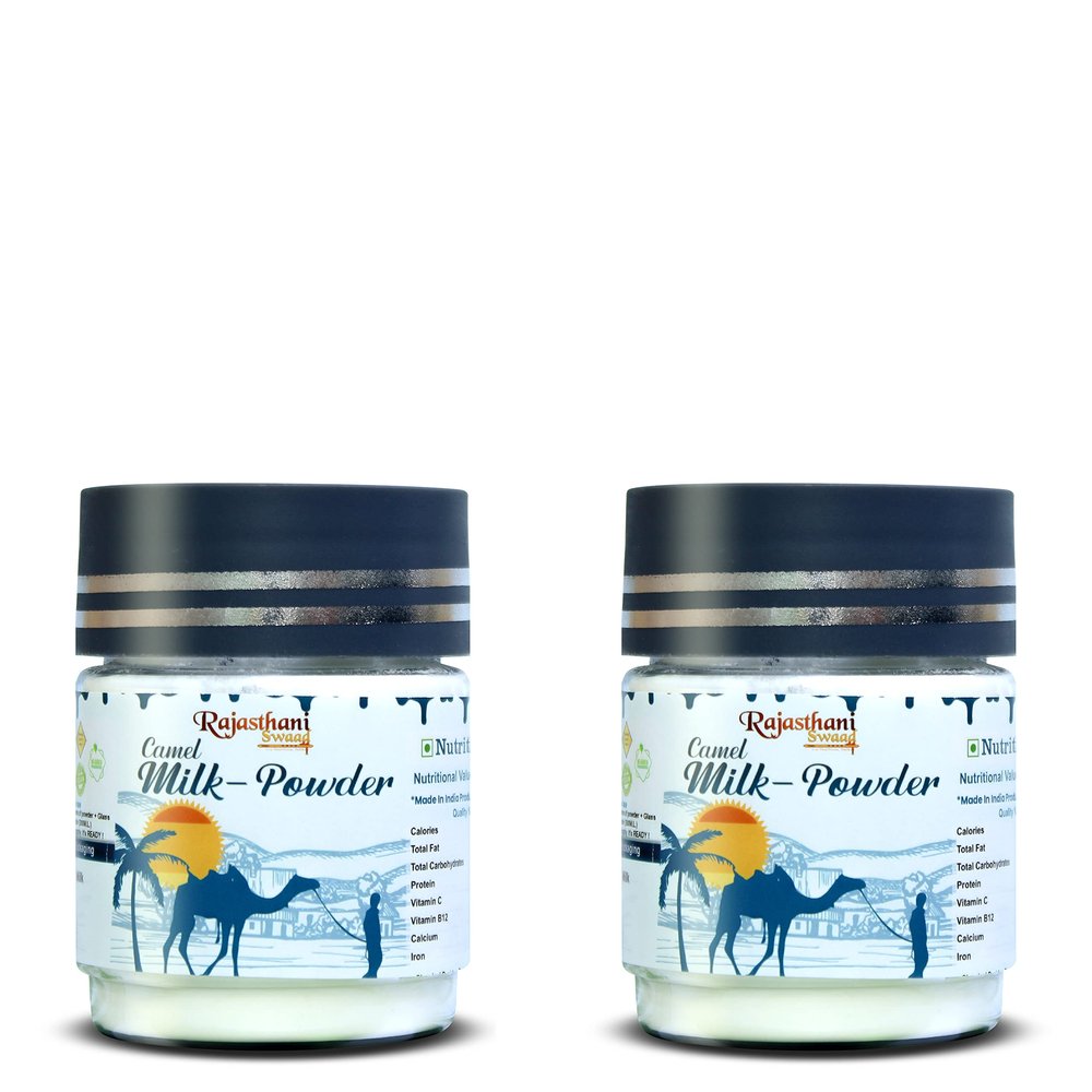 Rajasthani Swaad Fresh Camel Milk Powder | Fresh And Natural Freeze Dried Camel Milk Powder | Nothing Added Nothing Removed | 2 Jars Of 150 Grams Each