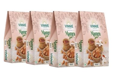 Vinnie Premium Mamra Almond 250g (Pack of 4) | Natural Fresh Badam Giri | Rich in Protein & Vitamin E | Naturally Sweet, Tasty & Nutritious | Energy-Boosting Dry Fruits | Healthy Lifestyle & Gifting