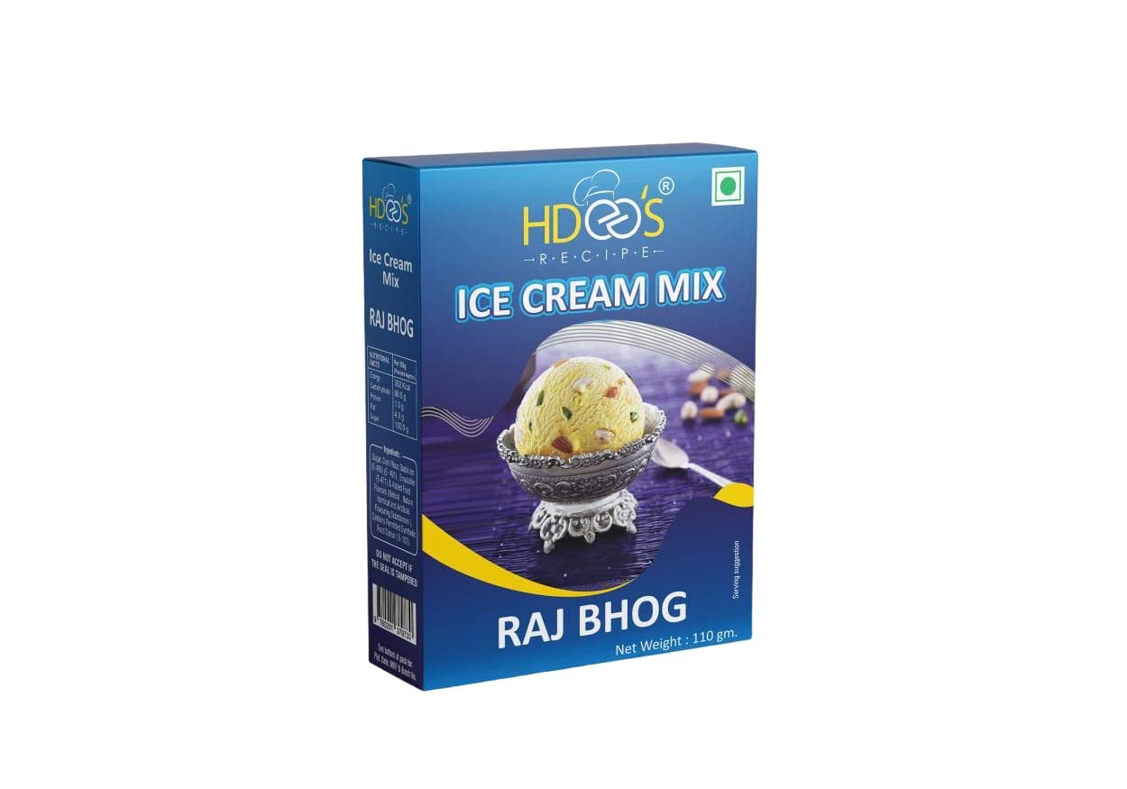 HDEES Recipe Raj Bhog Ice Cream Mix,Make Instant Soft, Smooth and Creamy Raj Bhog Flavour Ice Creams 220 GM (Pack of 2 X 110 Gm)