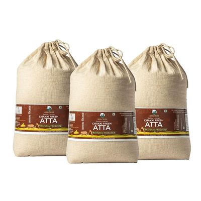 APKA KISAN | Sehori Lokvan Chakki Fresh Atta | 15 KG | Stone Grinded | Chemical & Pesticide Free | Organic | No Preservatives | Farmers of Sehore, Madhya Pradesh
