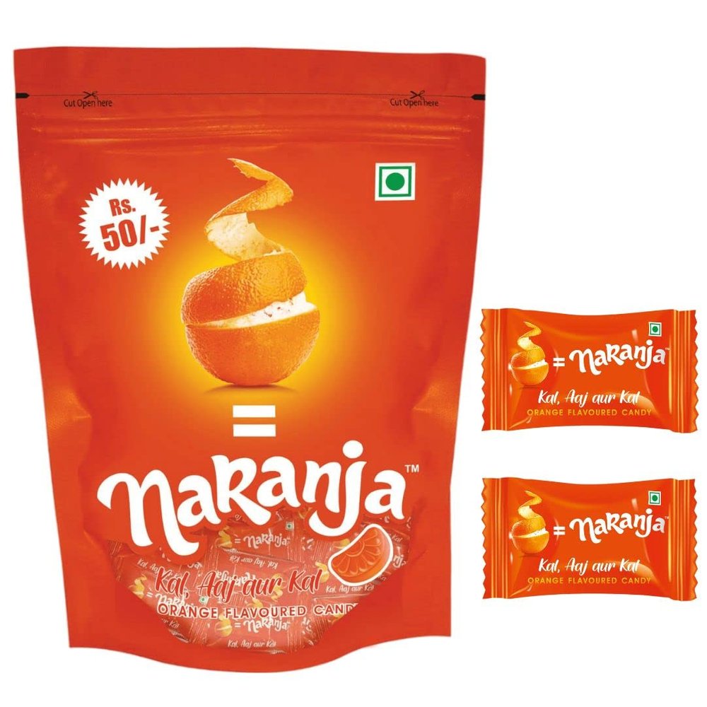 Derby Combo Pack Of 4 Standy Pouch.|Orange|Birthday Party|Return Gift To Your Friends & Family|Swad Jo Rishton Me Mithas Laye. (Naranja Pack Of 4),150 Grams