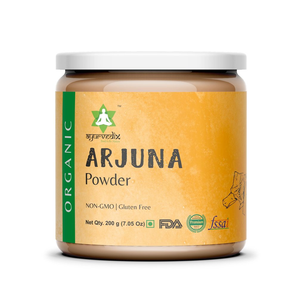 Ayurvedix Arjuna Bark Powder 200g | Pure Terminalia Arjuna Extract | Supports Heart Health, Immunity & Overall Wellness | Natural Ayurvedic Herbal Supplement
