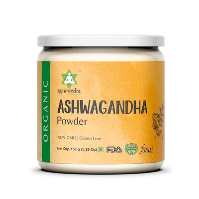 Ayurvedix Ashwagandha Powder Organic | Ayurvedic Support for Stress, Mental Calmness & Anxiety Issues | Certified Organic (Pack of 1)